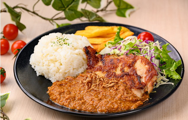 烤雞絞肉咖哩套餐