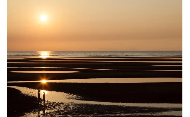 真玉海岸 夕陽②